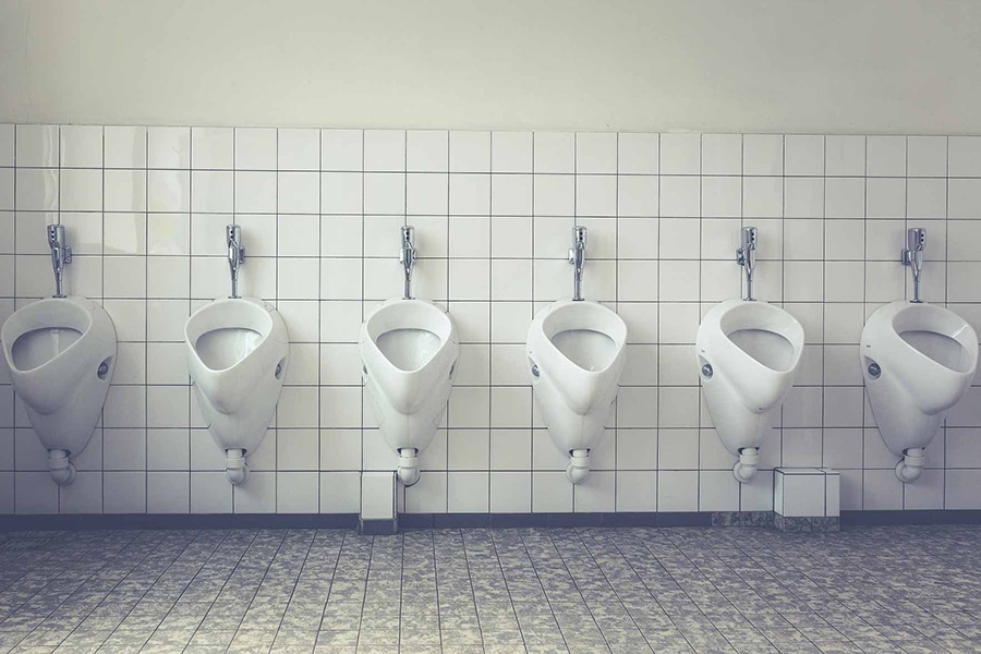 urinals attract bacteria