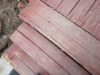 Deteriorating Wood Deck Needing Refinishing