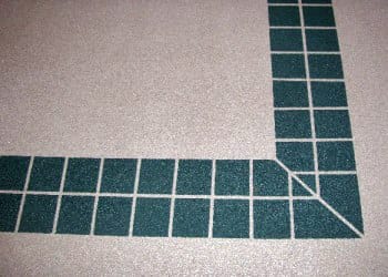 Faux tiles with polyurethane coating