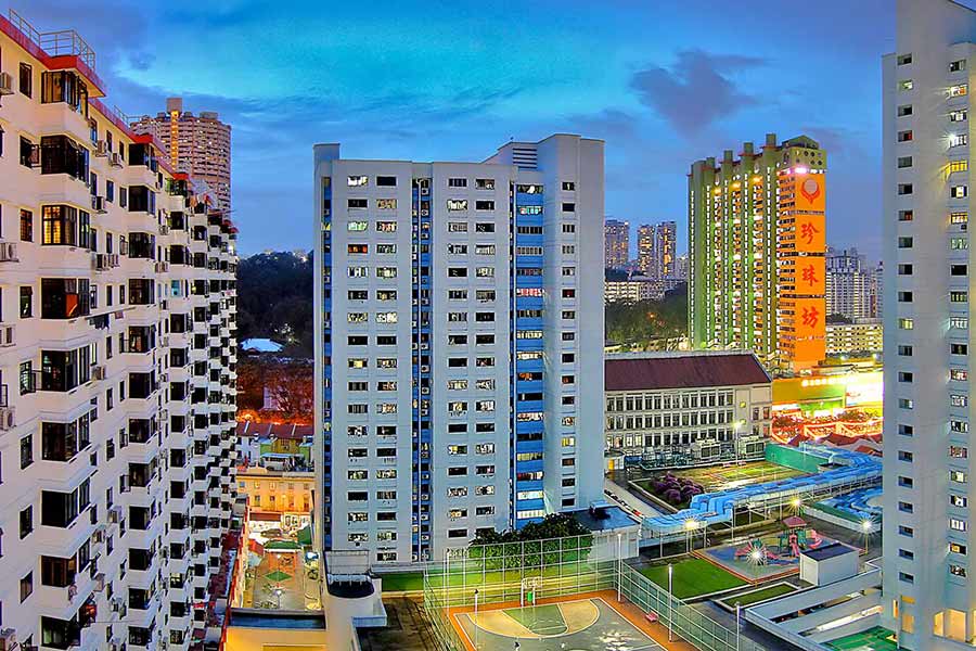 singapore flats evening