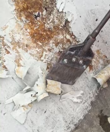 Scraping then powerwashing