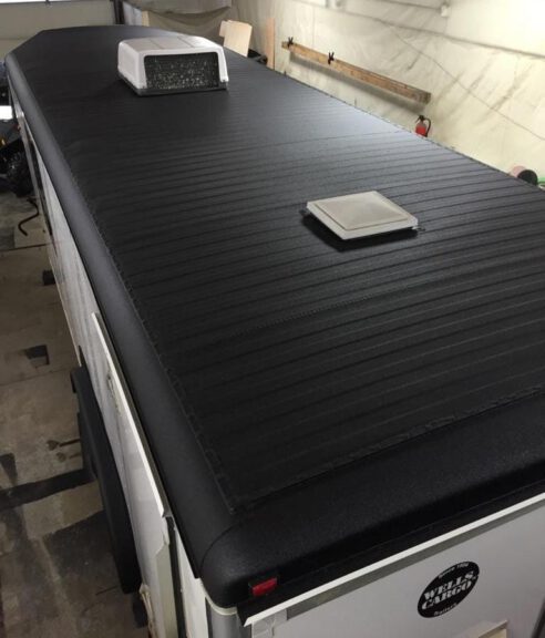 RV roof coated