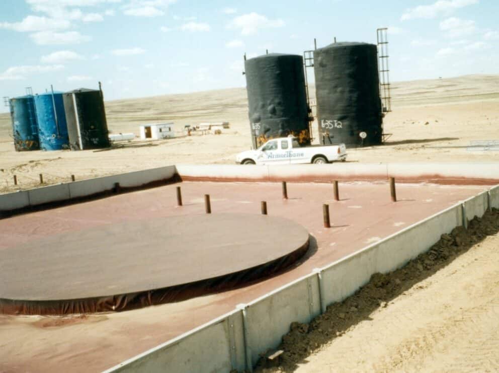 Building secondary containment pits with ArmorThane