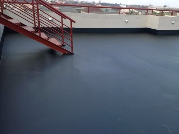 Sealed waterproof flat roof