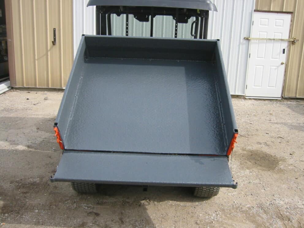 Small truck dump box with textured coating