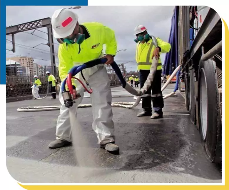 Polyurea bridge waterproofing