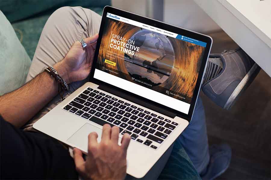 Macbook pro mockup featuring a modern man using his computer