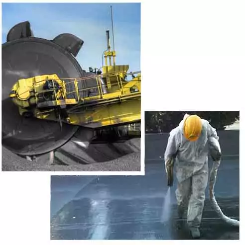Construction equipment and chemical coatings