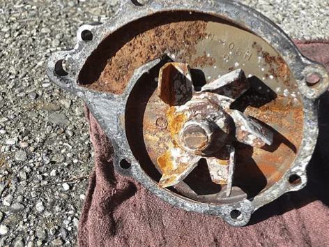 Corroded water pump