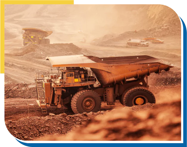 Large mining truck bedliner