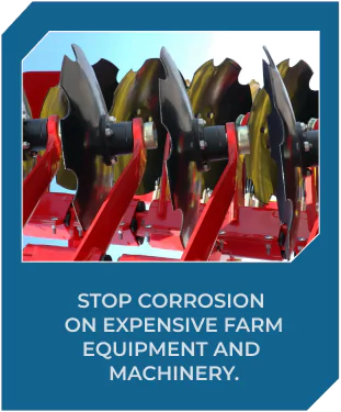 Corrosion protection on agricultural machinery