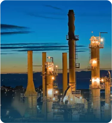 Illuminated Industrial Refinery