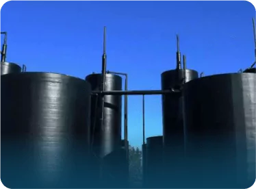 Polyurea-coated industrial storage tanks
