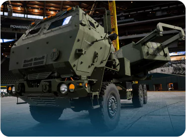 Military vehicle with protective coating