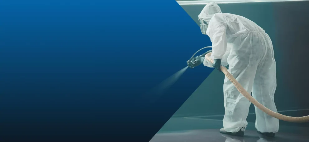 Applying polyurea coating
