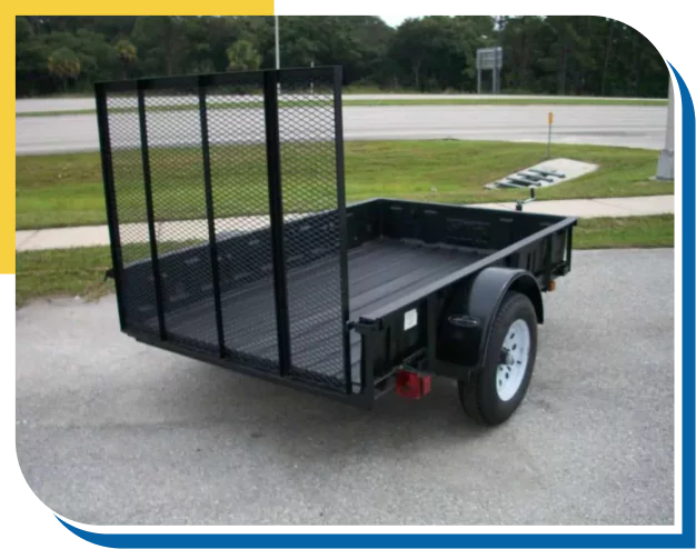 Utility Trailer Coatings with Mesh Sides