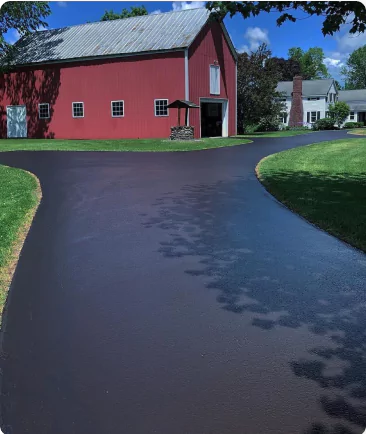 Black Freshly Sealed Concrete Driveway Coatings