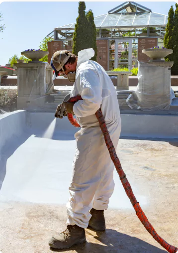 Driveway Spray Coatings Insulation Outdoors