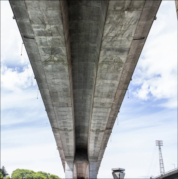 Underside of a Concrete Bridge