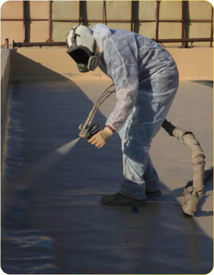 Applying Protective Coating with Spray Gun