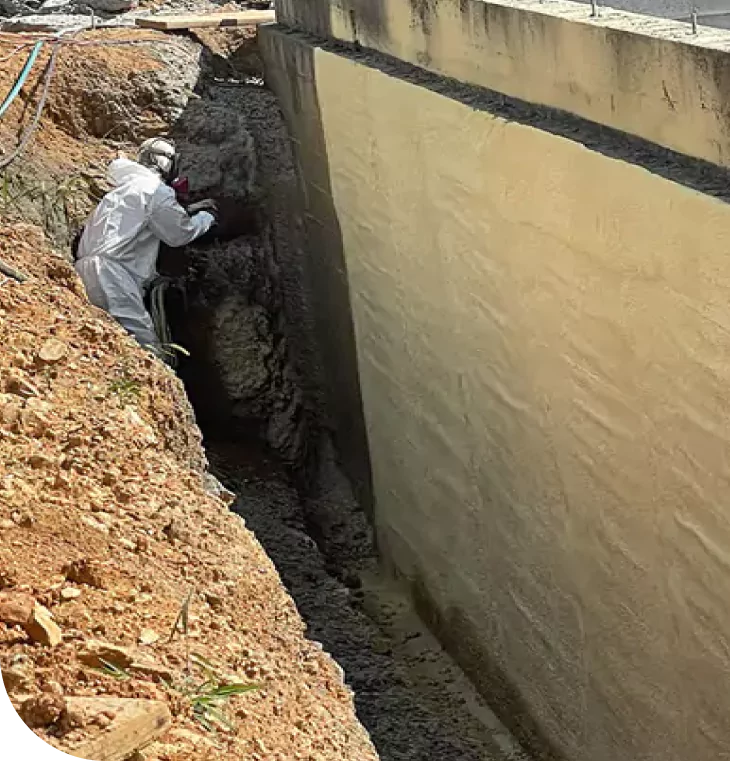 Spray-Applied Foundation Waterproofing
