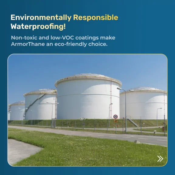 Industrial storage tanks with eco-coatings
