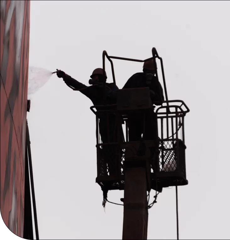 High-Altitude Industrial Coating Application