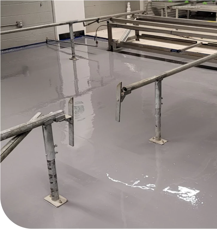 Bare concrete floor coatings