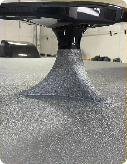 Seamless RV Roof Coating Around Antenna Base