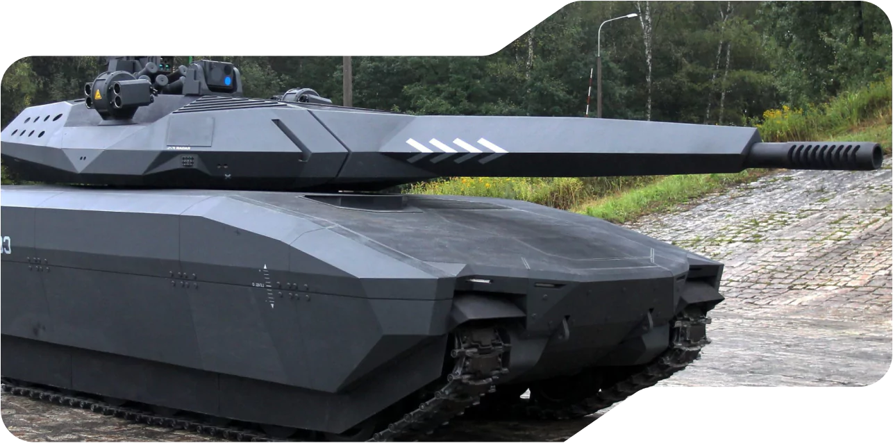 Tactical military ATV navigating rough terrain