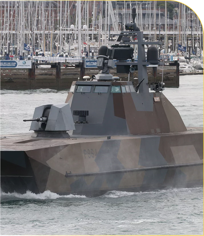 Naval Ship With Radar Absorbent PRotective Coating