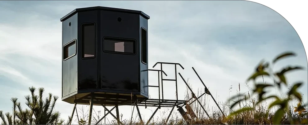 hunting blind with polyurea