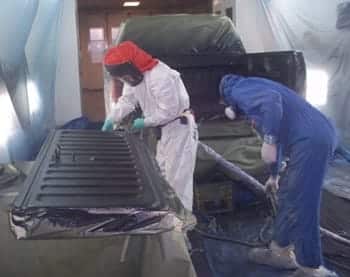 Bedliner spraying ArmorThane